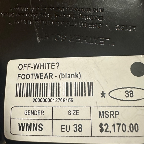 OFF———-WHITE.    Authentic Grey Sandal Heel Rhinestone and Diamonds - Picture 5 of 6